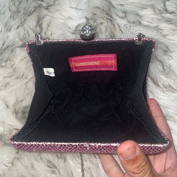 Purple💜Glitter purse clutch bag party bag evening bag - Picture 6 of 11